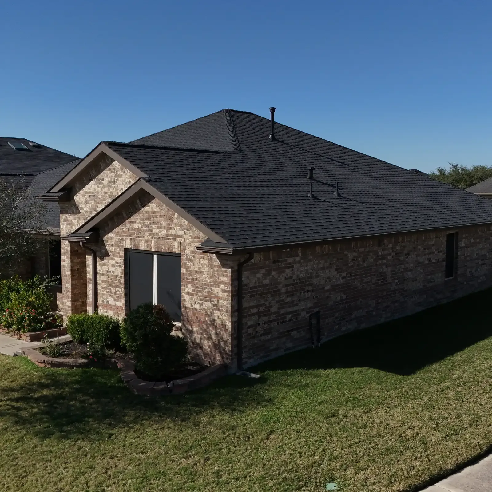 Finished GAF roofing system after replacement (sample)